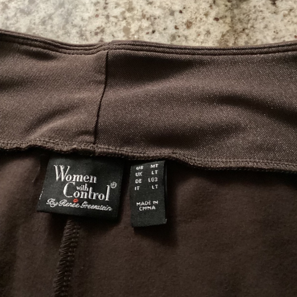 NWT Women with Control shape enhancing pants, size MEDIUM TALL in brown - Picture 2 of 8